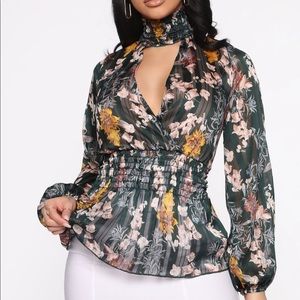 Chiffon blouse fashion nova